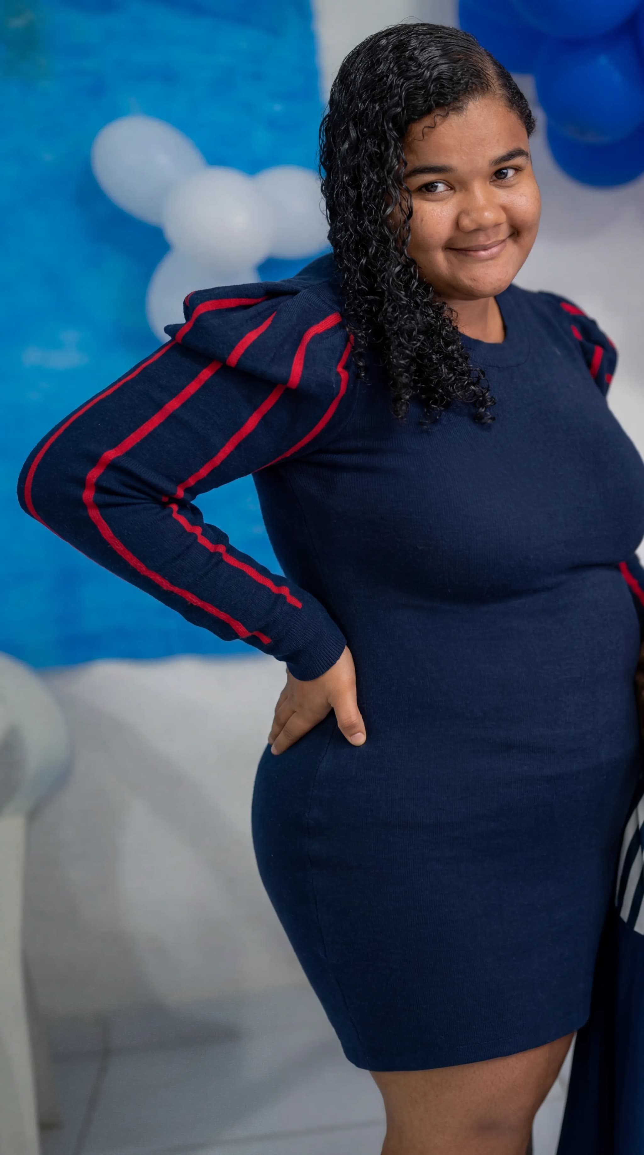 Foto antes da transformação de Thaise